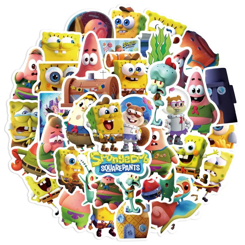 50PCS SpongeBob & Patrick Star Sticker Set - Image 5