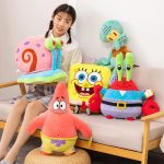 Anime SpongeBob SquarePants Plush Keychain Set