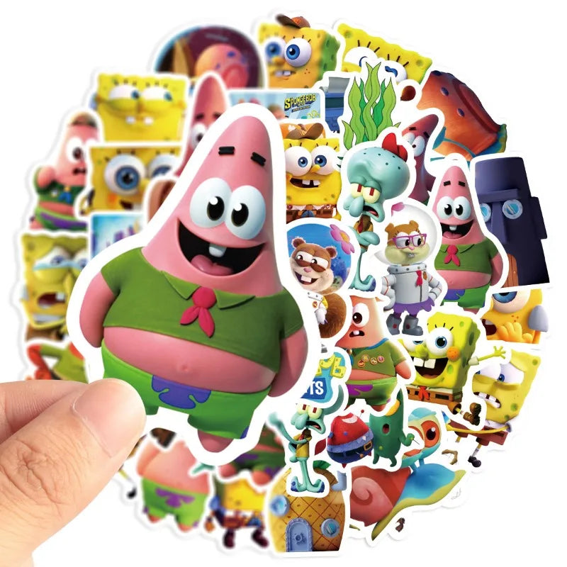 50PCS SpongeBob & Patrick Star Sticker Set - Image 2