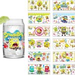 Miniso SpongeBob UV DTF 3D Crystal Stickers