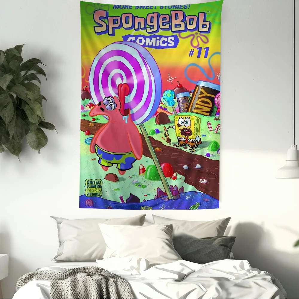 S-SpongeBob Fun Cartoon Chart Tapestry - Image 14