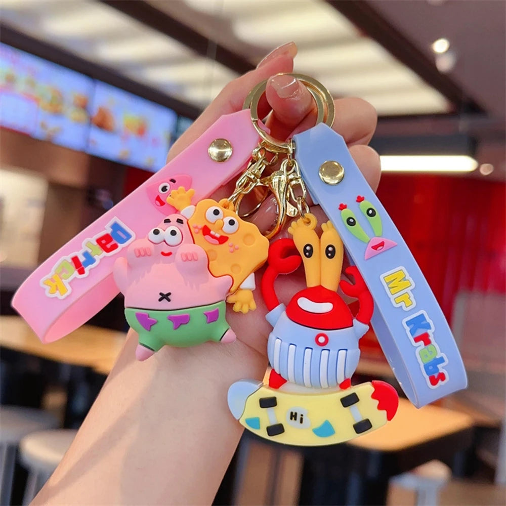Cartoon SpongeBob Figures Keychain - Image 4