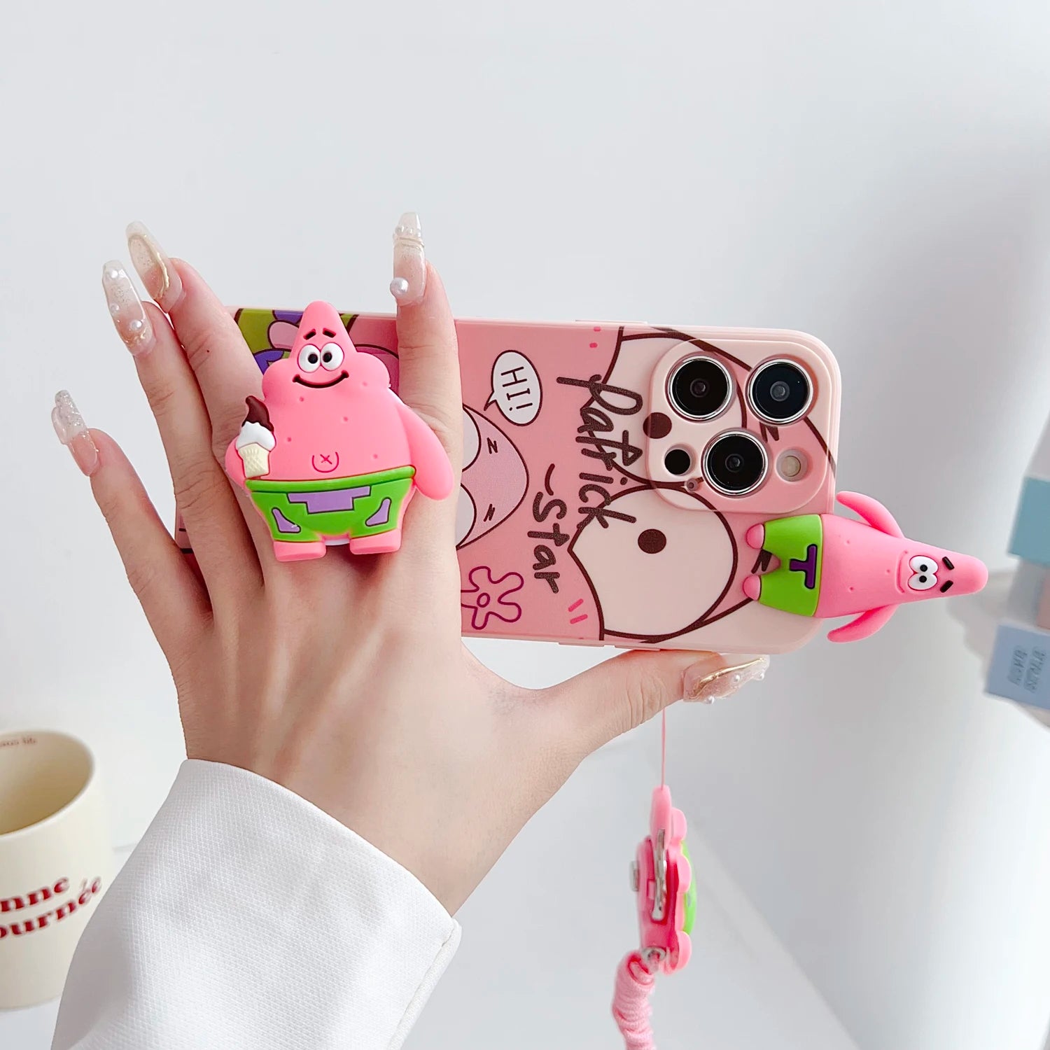 SpongeBob Patrick Star Phone Case with Neck Strap - Image 4