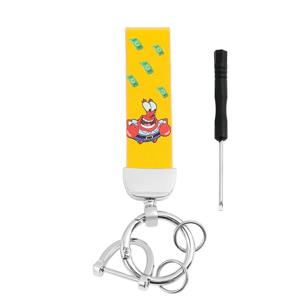 Cartoon SquarePants Leather Keychain - Image 13
