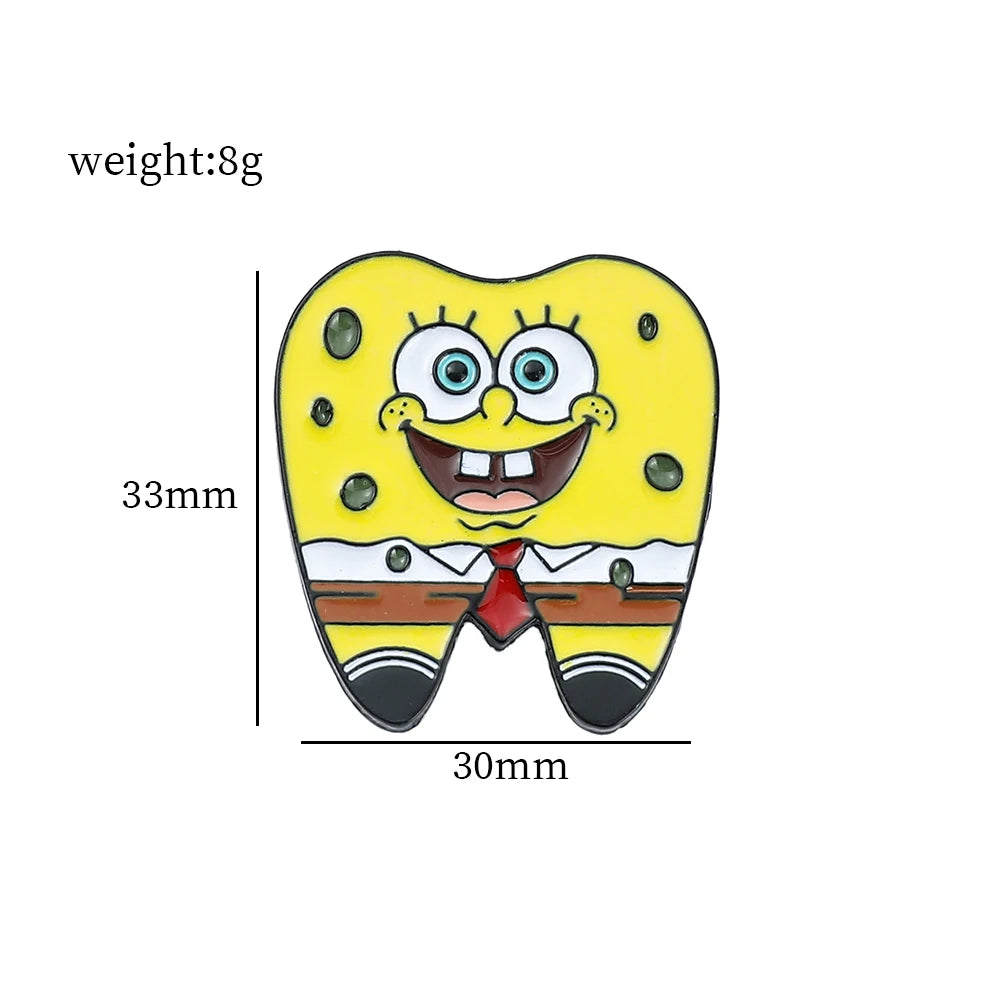 Anime SquarePants Enamel Brooch - Image 2