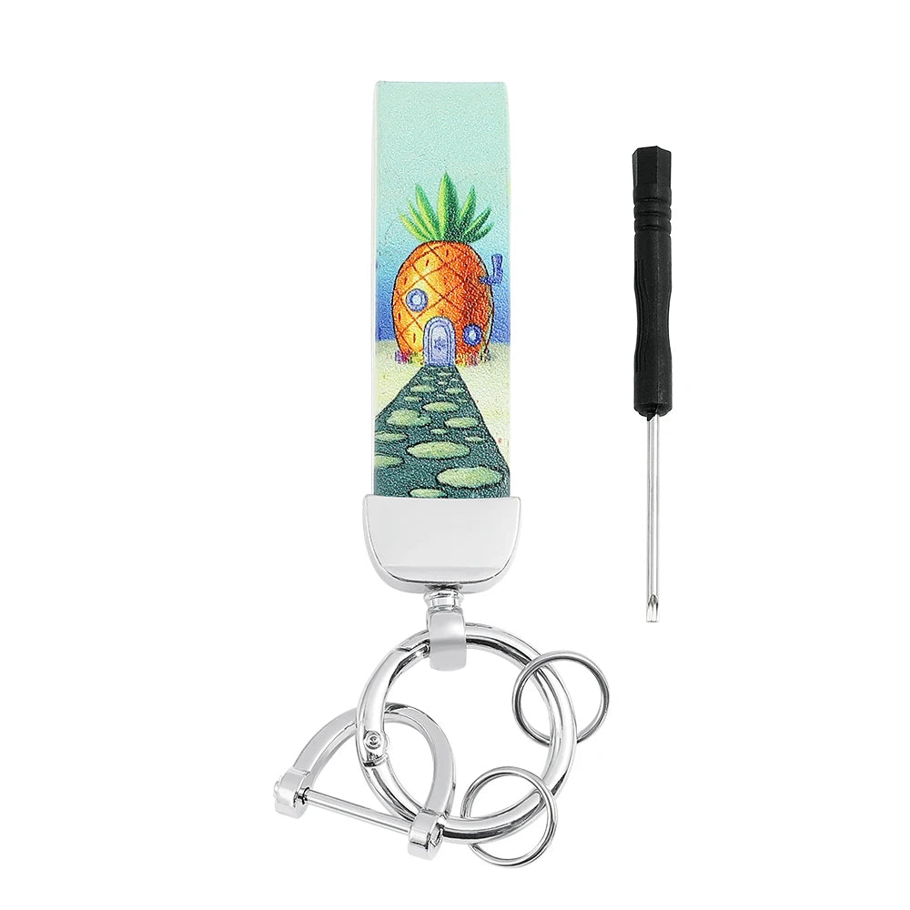 Cartoon SquarePants Leather Keychain - Image 7