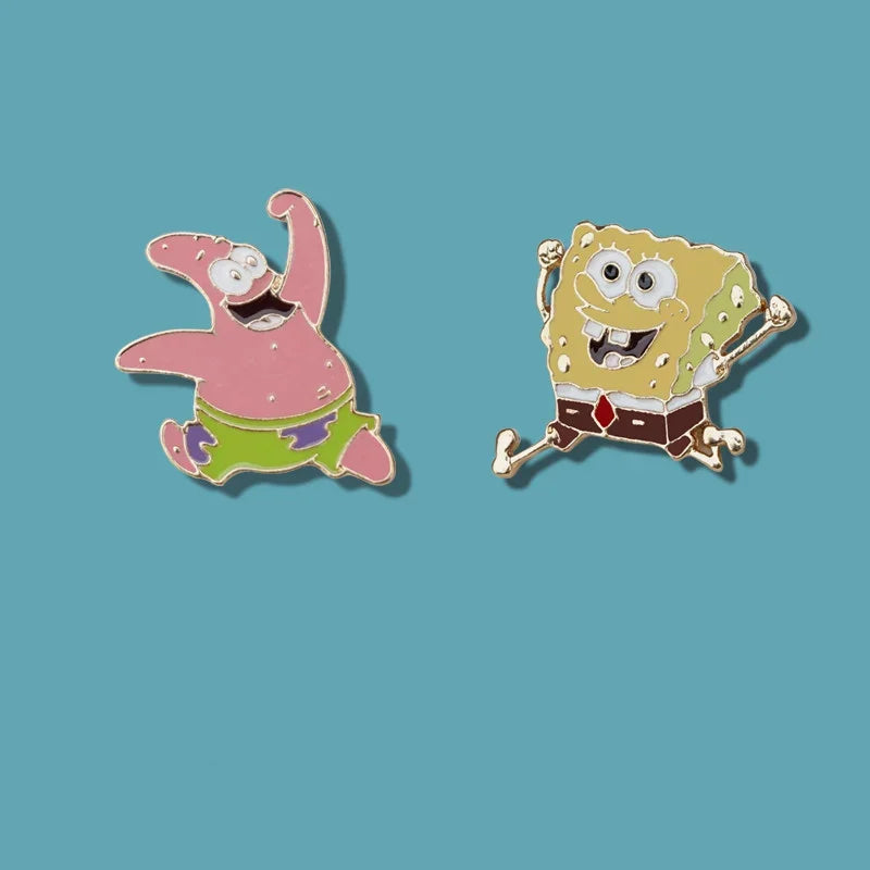 SpongeBob & Patrick Anime Alloy Brooches - Image 4