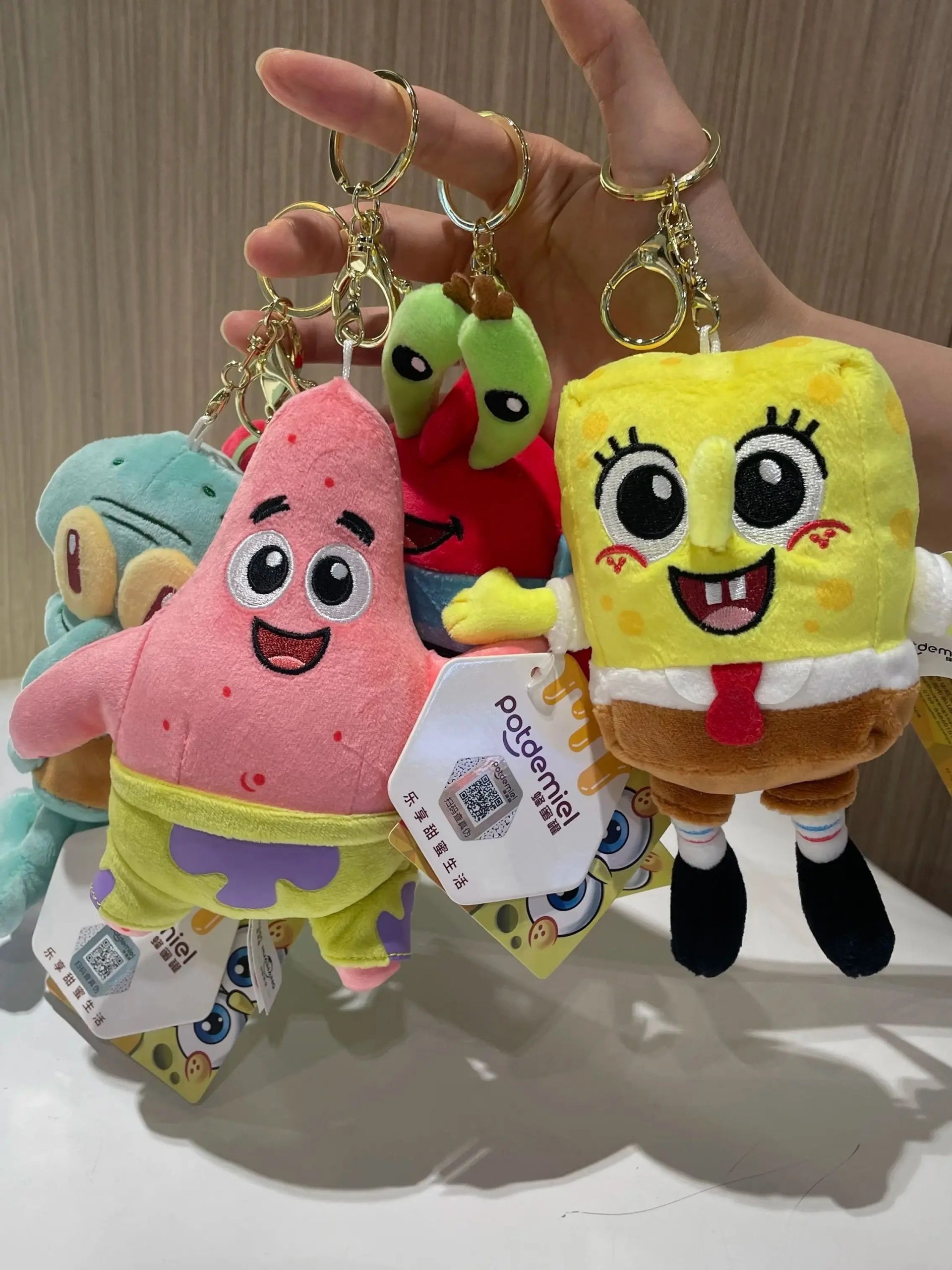 Genuine Anime SpongeBob SquarePants Plush Toy Set - Image 2