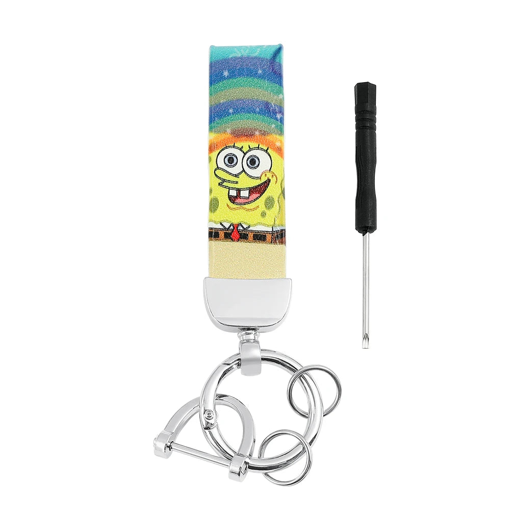 Cartoon SquarePants Leather Keychain - Image 11