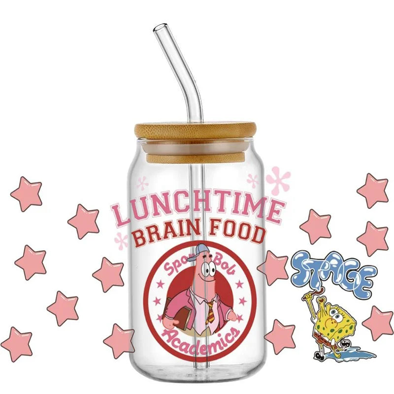 Miniso SpongeBob 16oz UV DTF 3D Waterproof Cup Wrap Sticker - Image 4