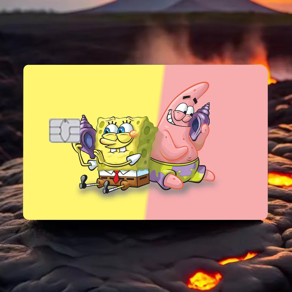 Sponge-Bobs Face Anime 4pcs 1Set Film Skin Sticker - Image 12