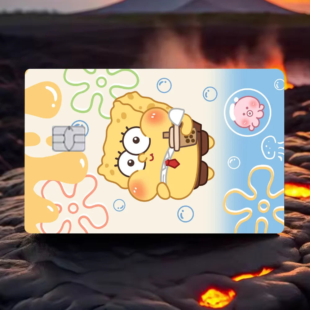 Sponge-Bobs Face Anime 4pcs 1Set Film Skin Sticker - Image 8