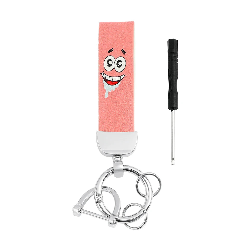 Cartoon SquarePants Leather Keychain - Image 14